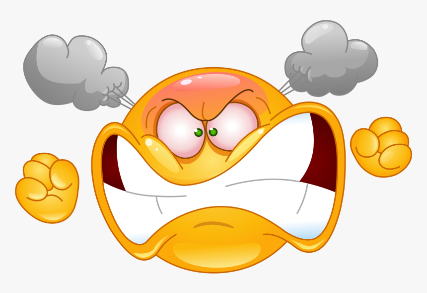 Steaming Mad Emoji 99 Decal - Furious Clipart, HD Png Download