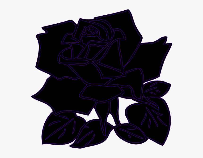 Purplish Black Rose Clip Art, HD Png Download