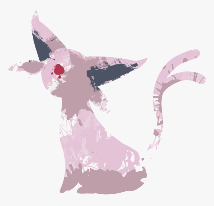 Espeon Paint Splatter Graphics By Hollyshobbies On - Illustration, HD Png Download