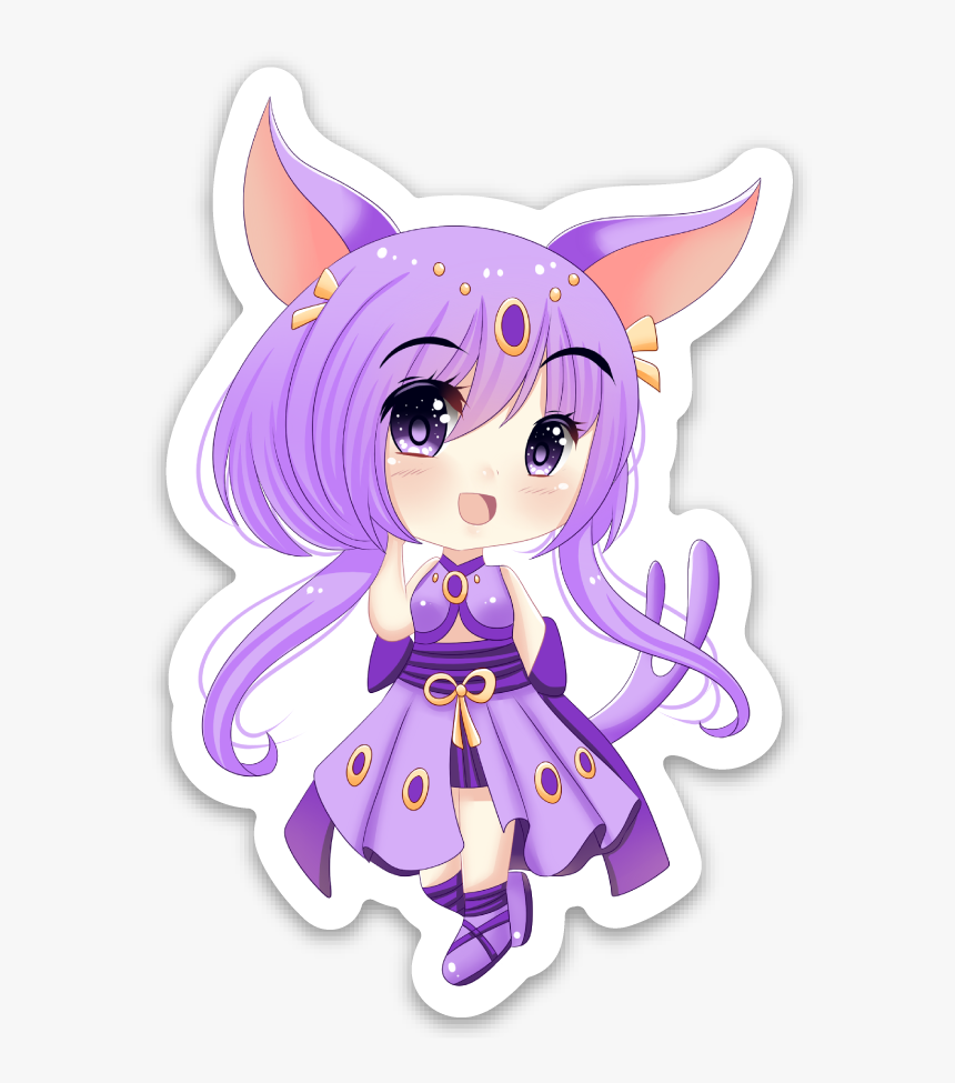 Transparent Espeon Png - Chibi Espeon Anime Girl, Png Download