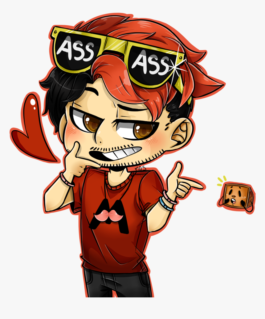 Transparent Markiplier Png - Markiplier Ass Glasses Fan Art, Png Download