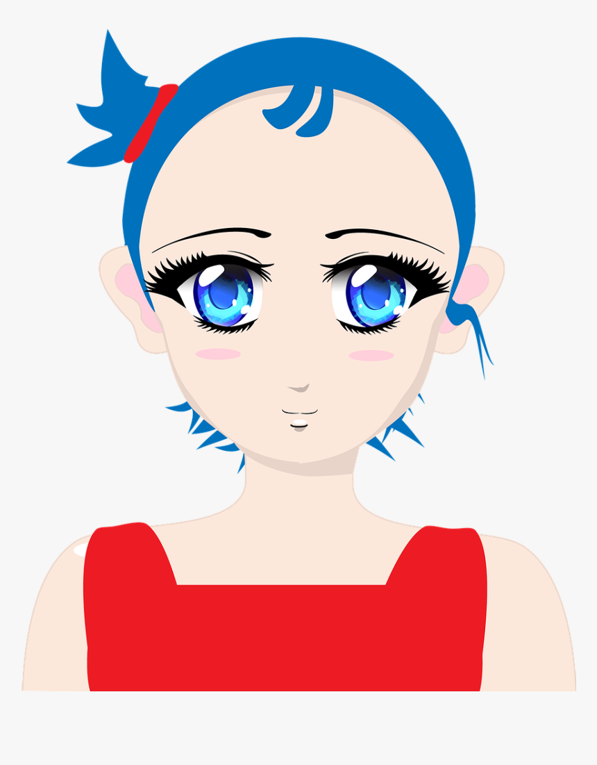 Anime, Cartoon, Child, Girl, Blue, Storytelling - Cartoon, HD Png Download