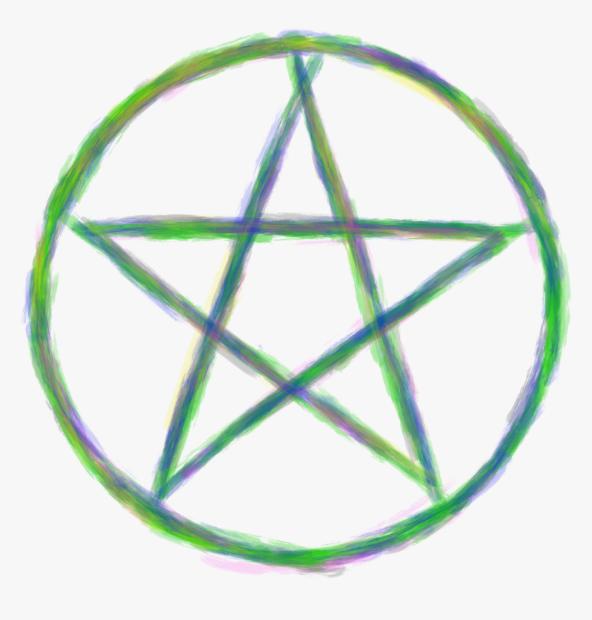 Transparent Pentacle Clipart - Moon And Pentagram Tattoo, HD Png Download