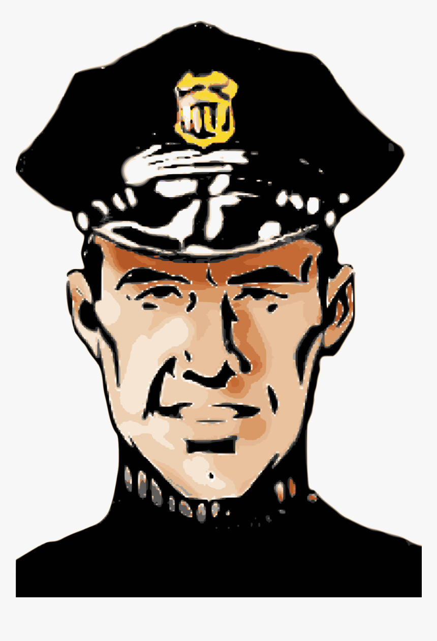 Headgear,facial Hair,hat - Policeman Clip Art, HD Png Download
