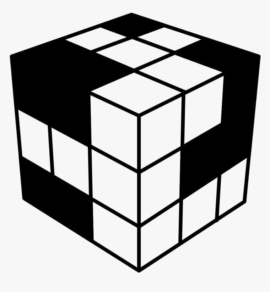 Rubiks Cube Coloring Page, HD Png Download