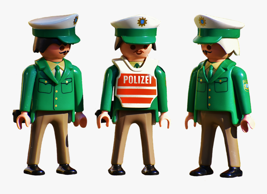 Police Officers, Old, Playmobil, Green, Figures, Funny - Playmobil Police Old, HD Png Download