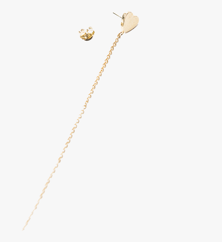 Imagen De Single Broken Filled Heart Chain Stud Earring - Chain, HD Png Download