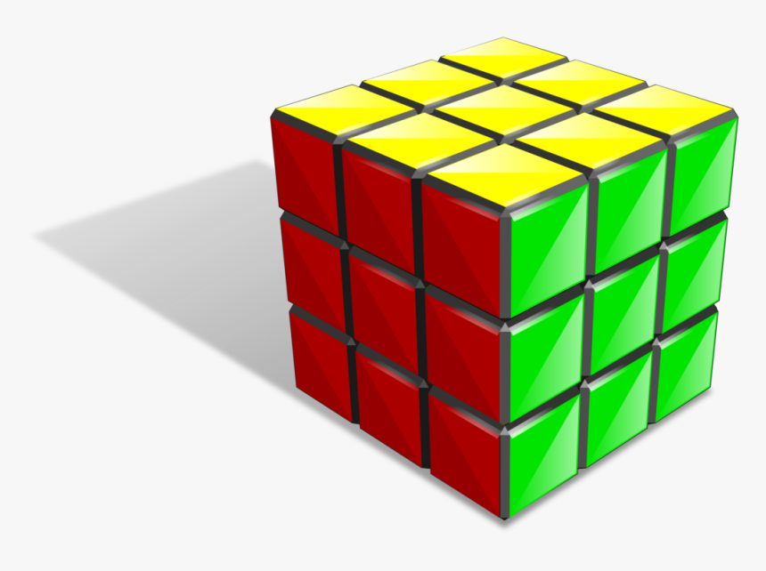 3d Cube Clipart - - 3 D Rubik's Cube, HD Png Download