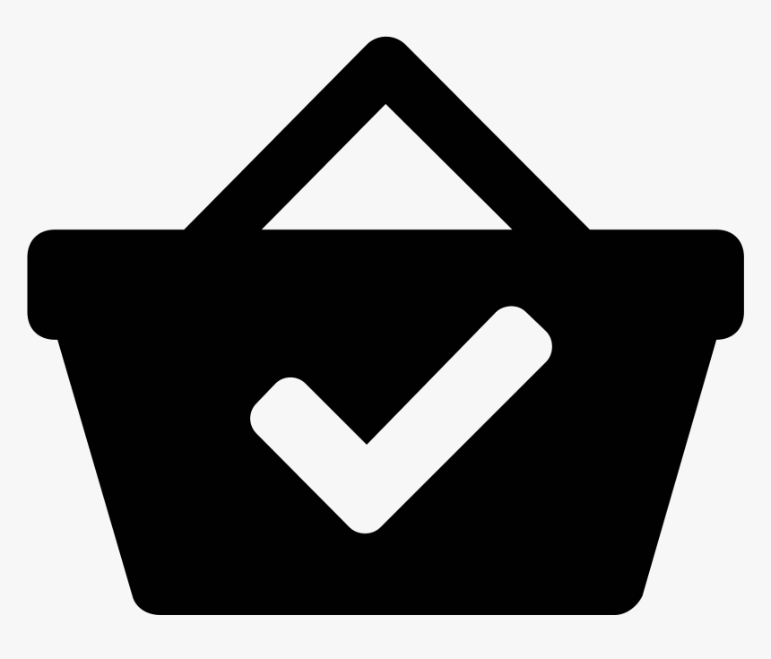 A Paid Icon Is Shown With A Hand Basket That You Go - Sign, HD Png Download