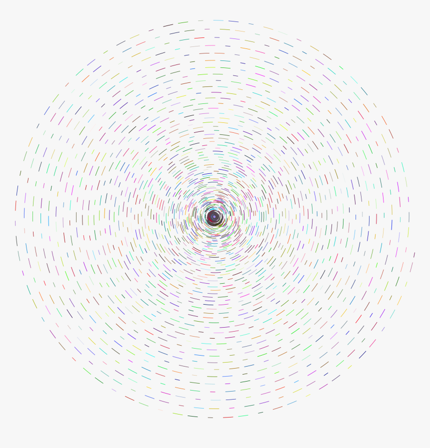 Prismatic Circular Dashed Spiral Clip Arts - Circle, HD Png Download