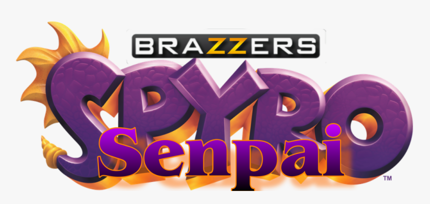 #brazzers #spyrothedragon #senpai - Graphic Design, HD Png Download