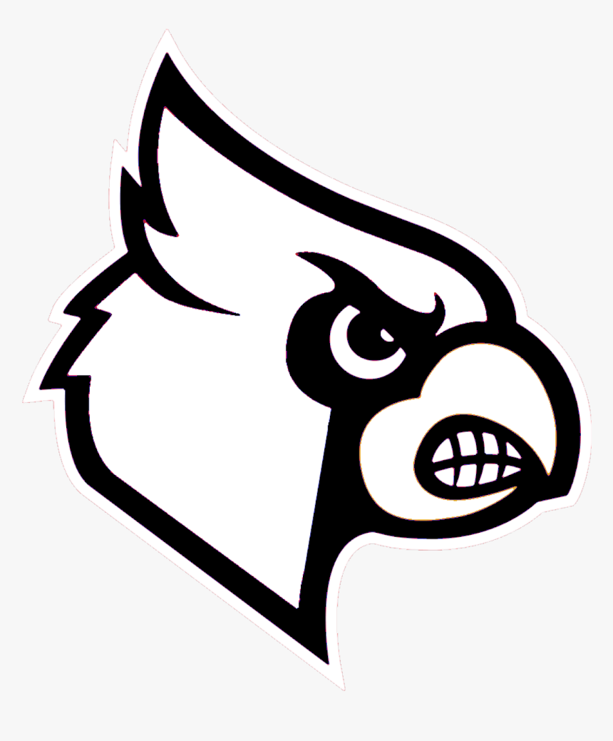 Cardinal Black And White Clipart Kid - Louisville Cardinals Logo Svg, HD Png Download