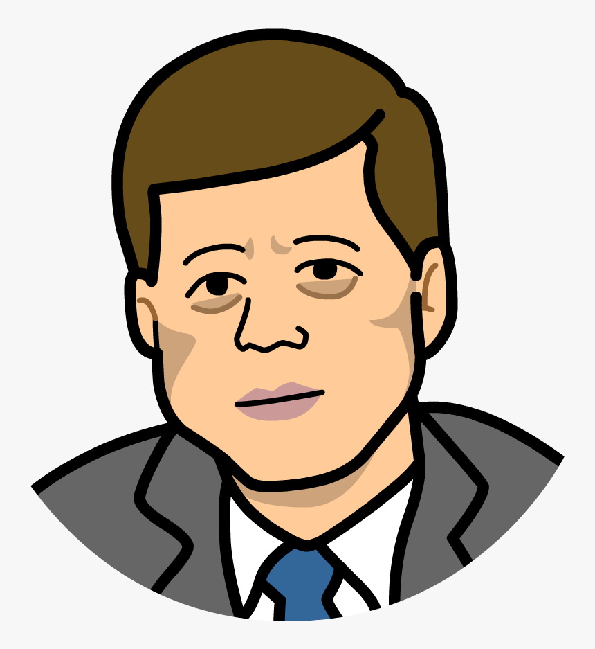 Expression,graphics,art - Cartoon Of John F Kennedy, HD Png Download
