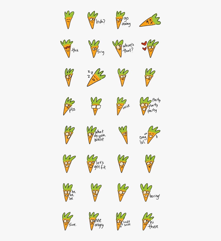 Funny Carrot Face, HD Png Download