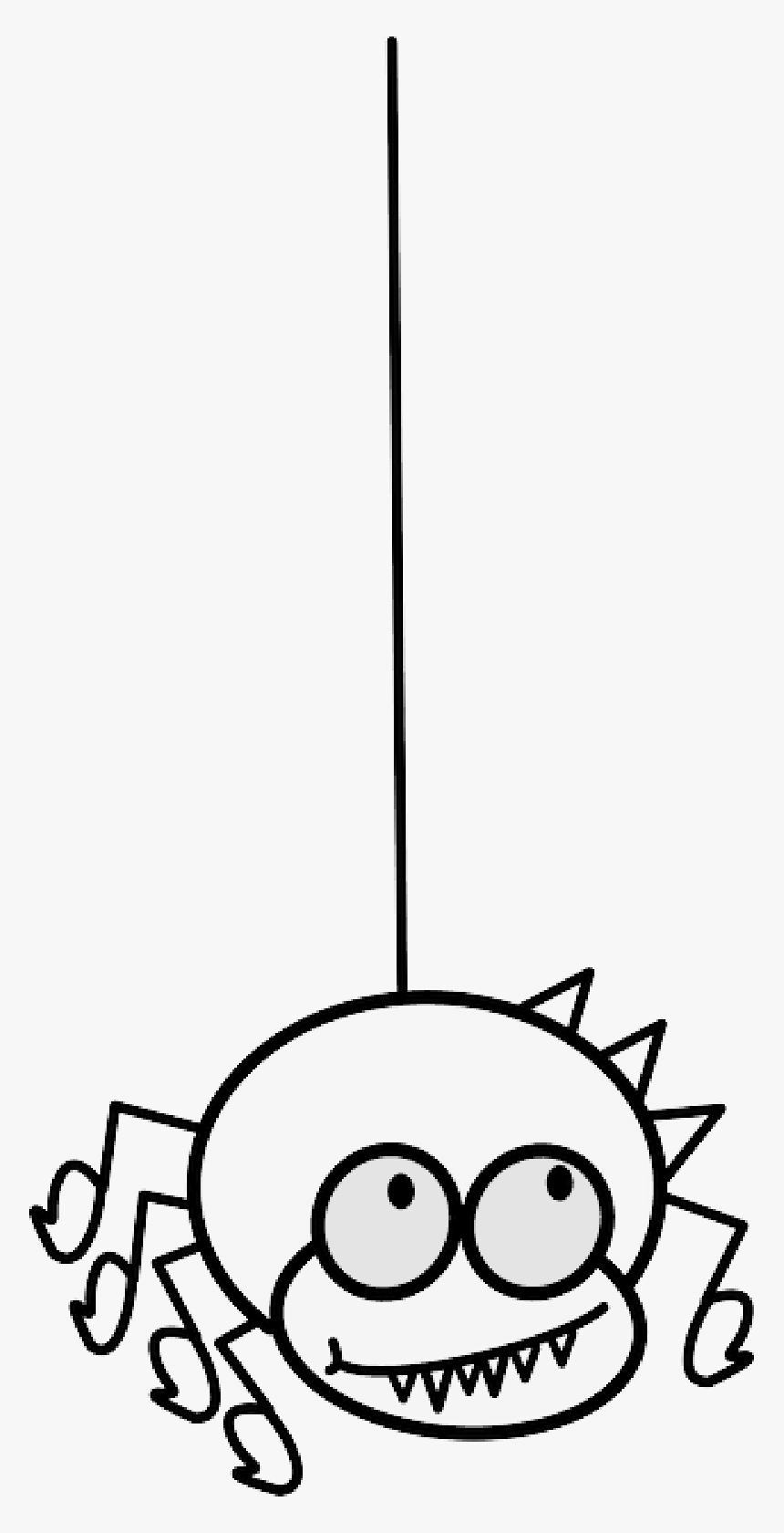 Spider Web Clip Art , Png Download - Cute Spider Clipart Black And White, Transparent Png