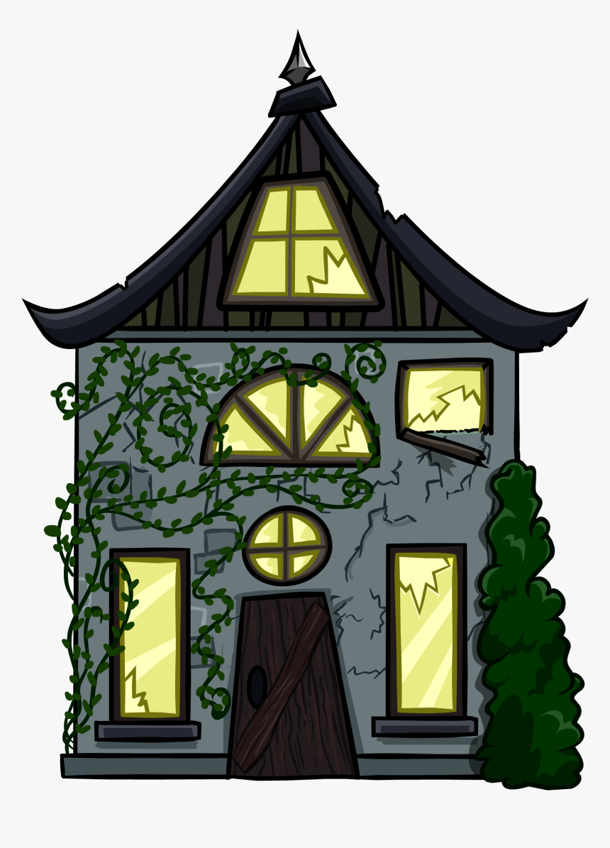 Cottage Clipart Creepy - Club Penguin Creepy Cottage, HD Png Download
