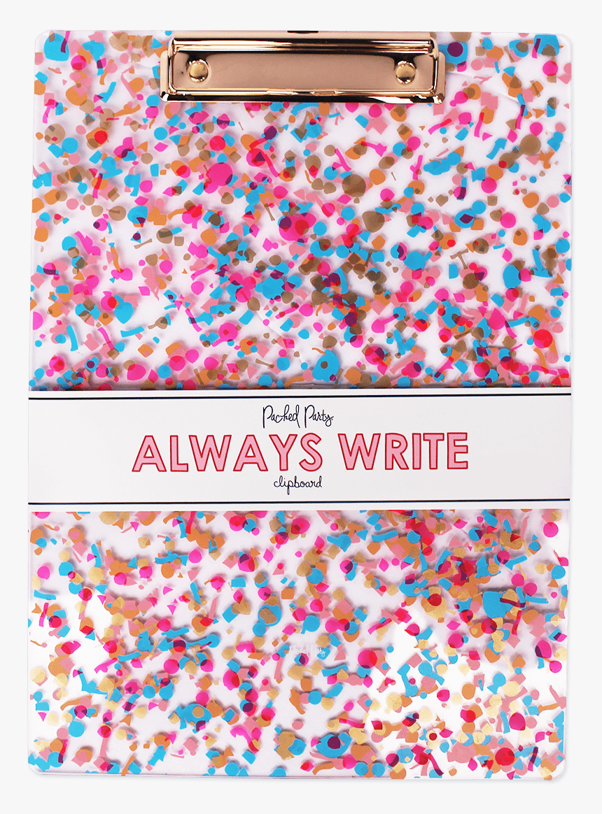 Packed Party Confetti Clipboard Office - Paper Product, HD Png Download