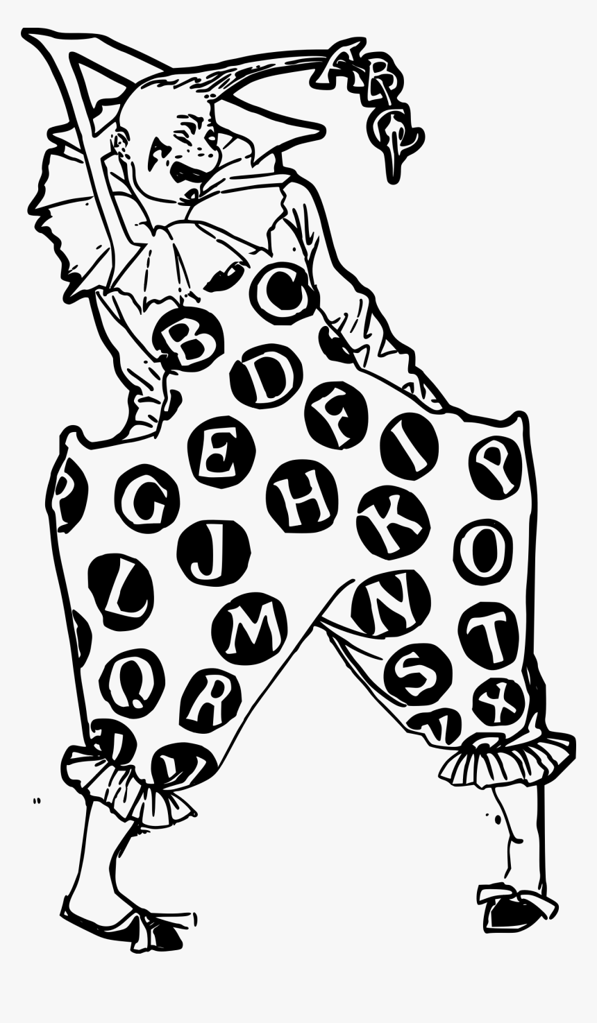 Vintage Clown Black And White Clipart Scary, HD Png Download