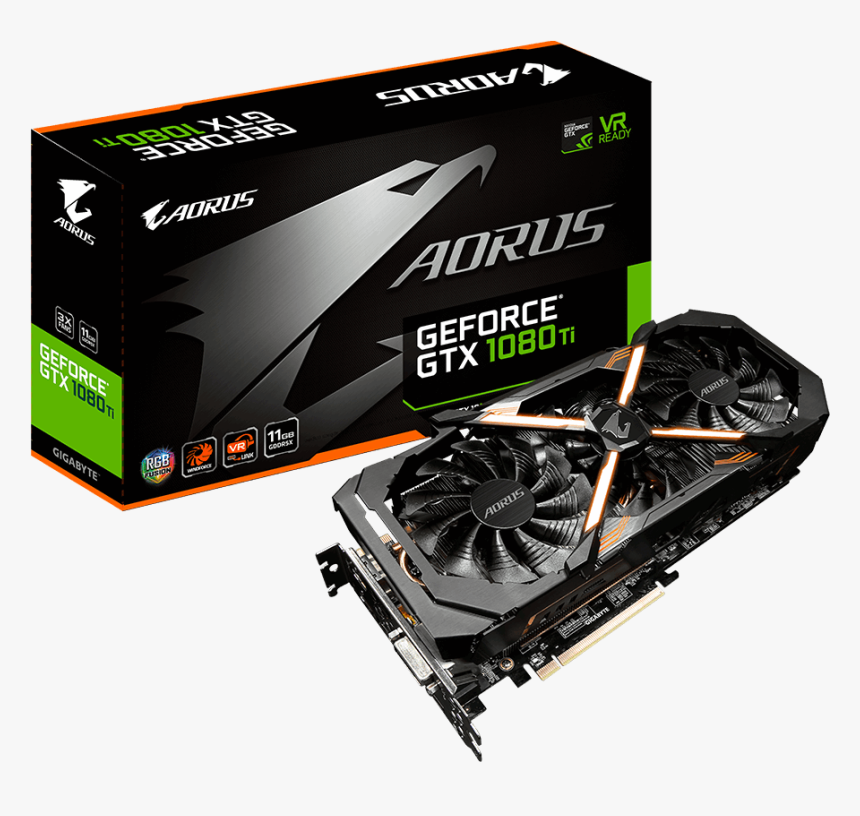 Clip Art Aura Graphics Card - Gigabyte Aorus 1080 Ti, HD Png Download