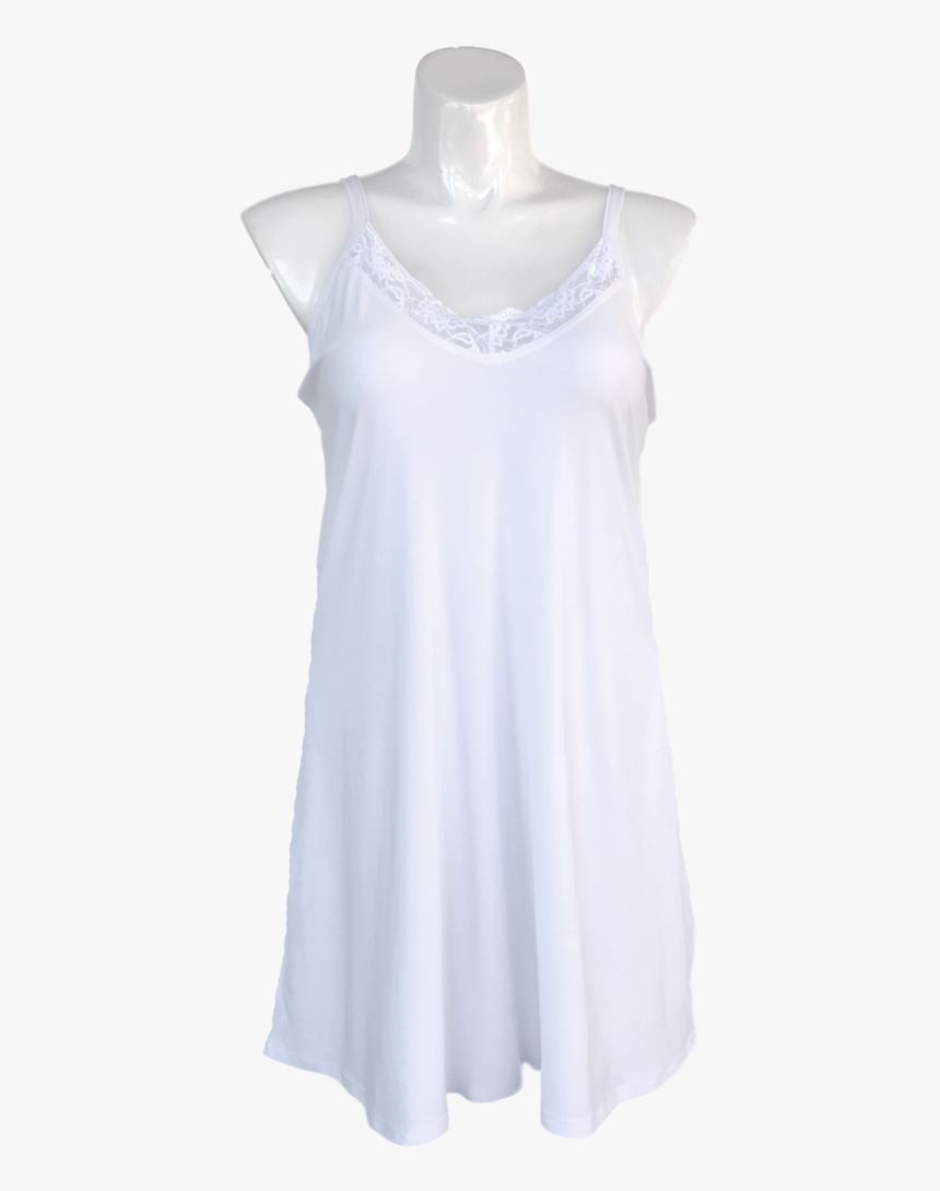 Essential Cami Tunic Slip Dress White Lace - Cocktail Dress, HD Png Download