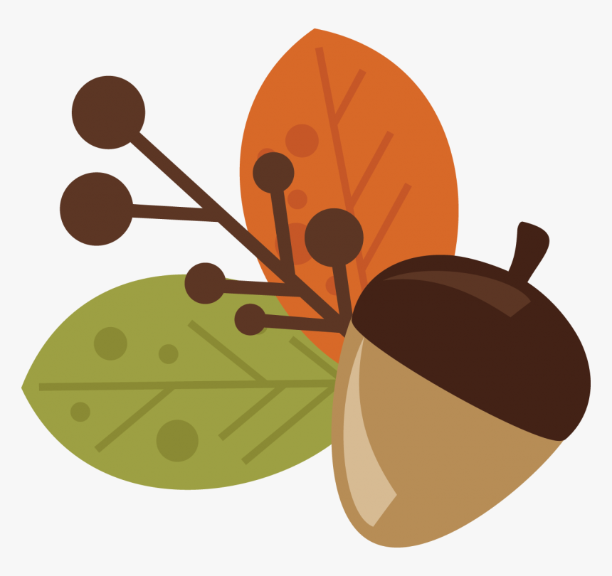 Leaves And Acorns Clipart, HD Png Download