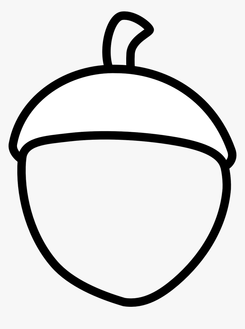 Black And White Acorn, HD Png Download