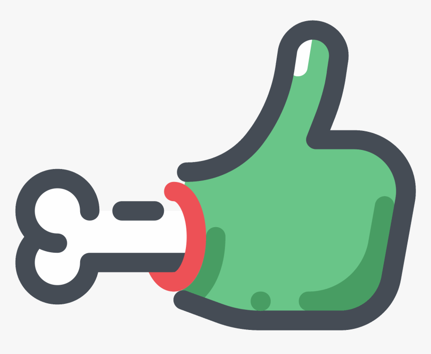 Zombie Hand Thumbs Up Icon, HD Png Download
