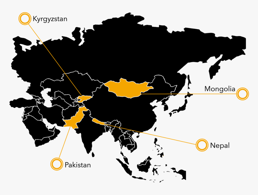 Transparent Snow Border Png - Do Snow Leopards Live World Map, Png Download