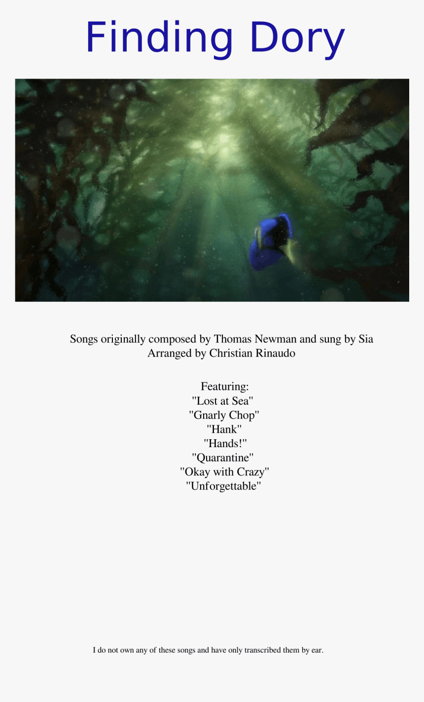 Finding Dory, HD Png Download