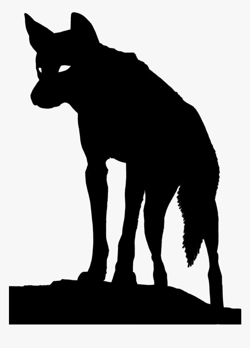 Dingo Silhouette Panda Free - Coyote Silhouette, HD Png Download