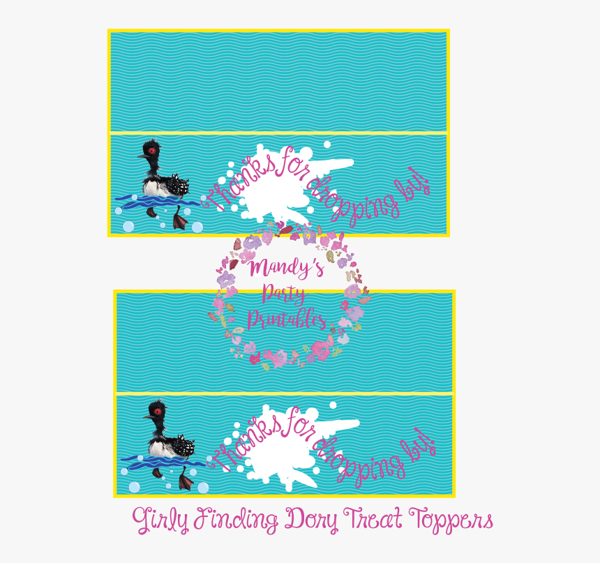 Finding Dory Becky Party Bag Topper Via Mandy S Party, HD Png Download