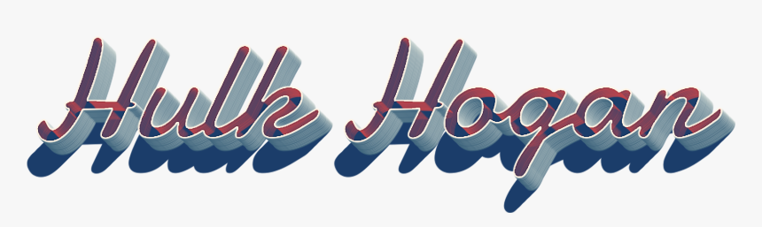 Hulk Hogan 3d Letter Png Name - Calligraphy, Transparent Png