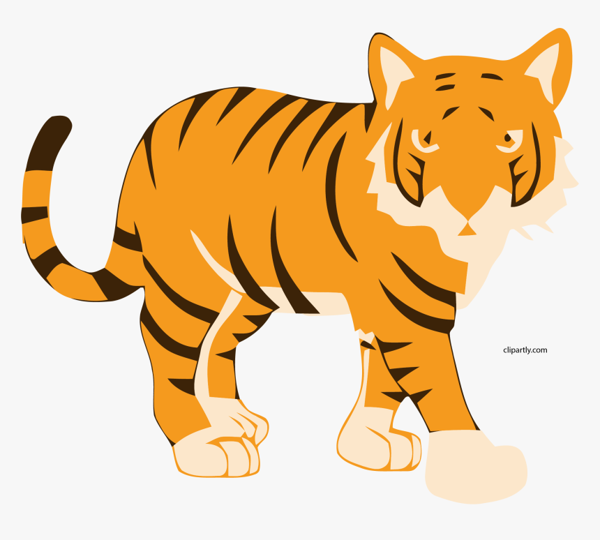 New Sitting Tiger Clipart Png New Stripped Bengal Tiger - Transparent Background Cute Tiger Clipart, Png Download