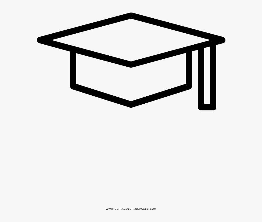 Birrete Página Para Colorear, HD Png Download