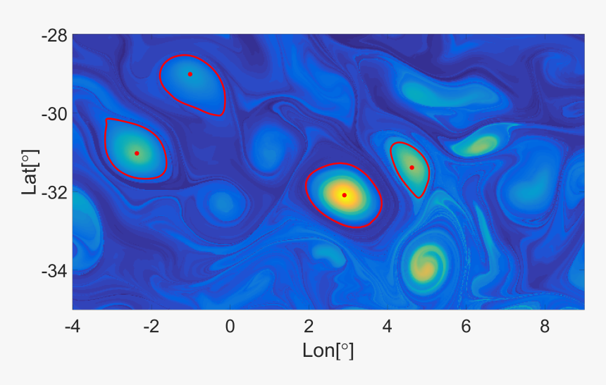 Ocean Lavd Vortex Bnd T0 - Lagrangian Coherent Structures Mit, HD Png Download