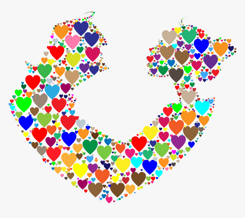 Transparent Colorful Heart Clipart - Motif, HD Png Download