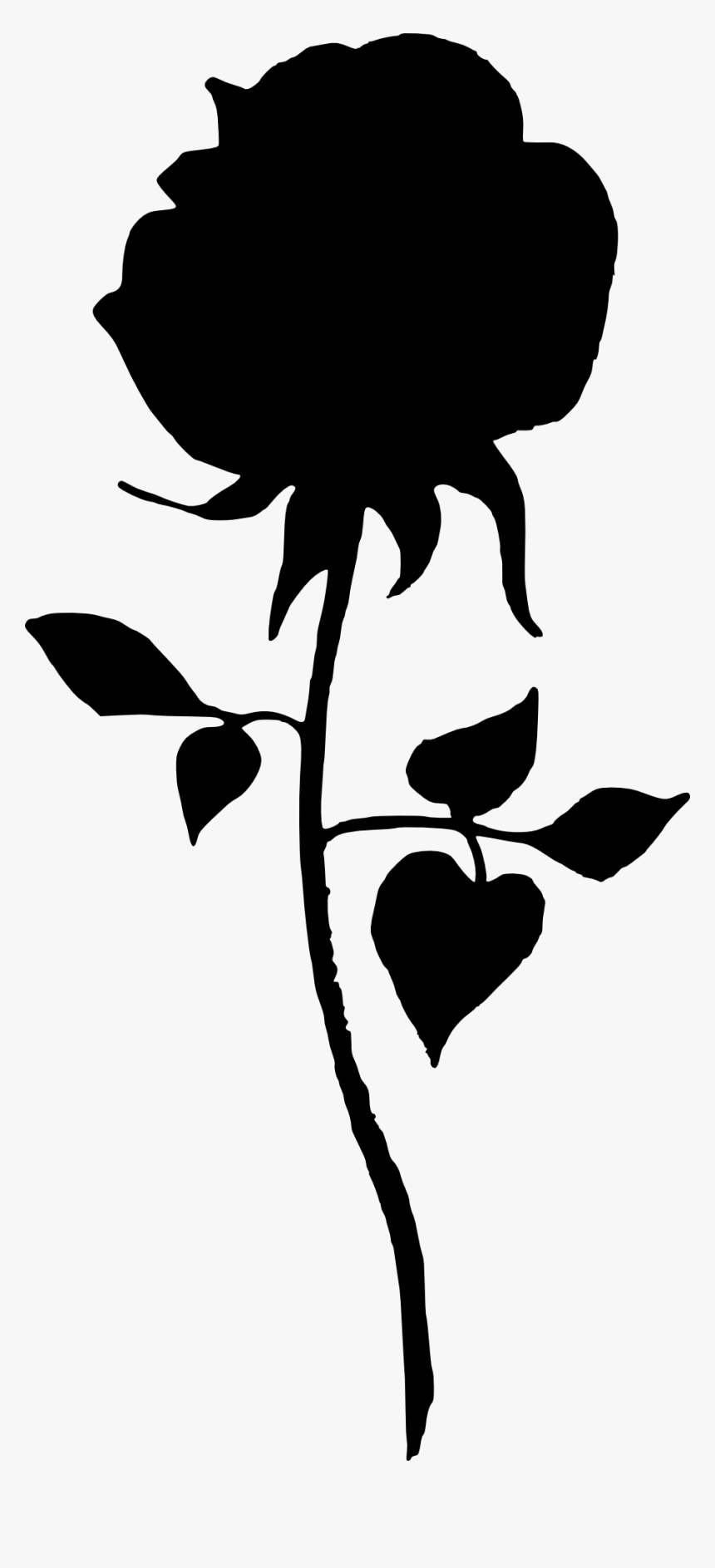 Single Flower Flower Silhouette Clip Art, HD Png Download