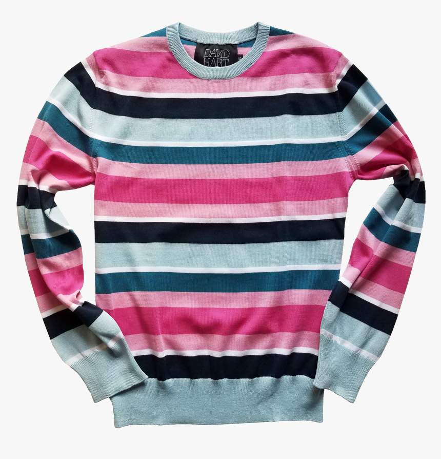 Yellow And Blue Striped Sweater Png, Transparent Png