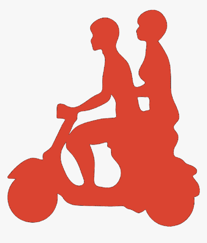 Illustration Scooter Vector Graphics Drawing Silhouette - Scooter Silhouette, HD Png Download