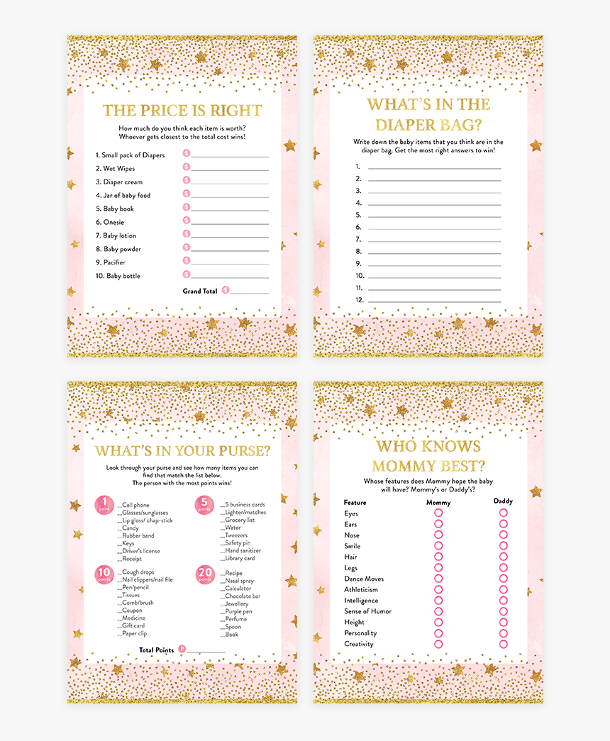Baby Boy Twinkle Twinkle Baby Shower Games, HD Png Download
