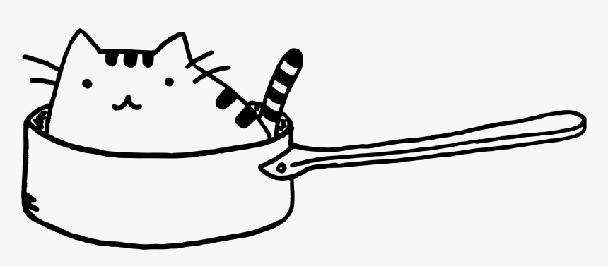 Cat In A Pan Clip Arts - Funny Cat Clip Art, HD Png Download