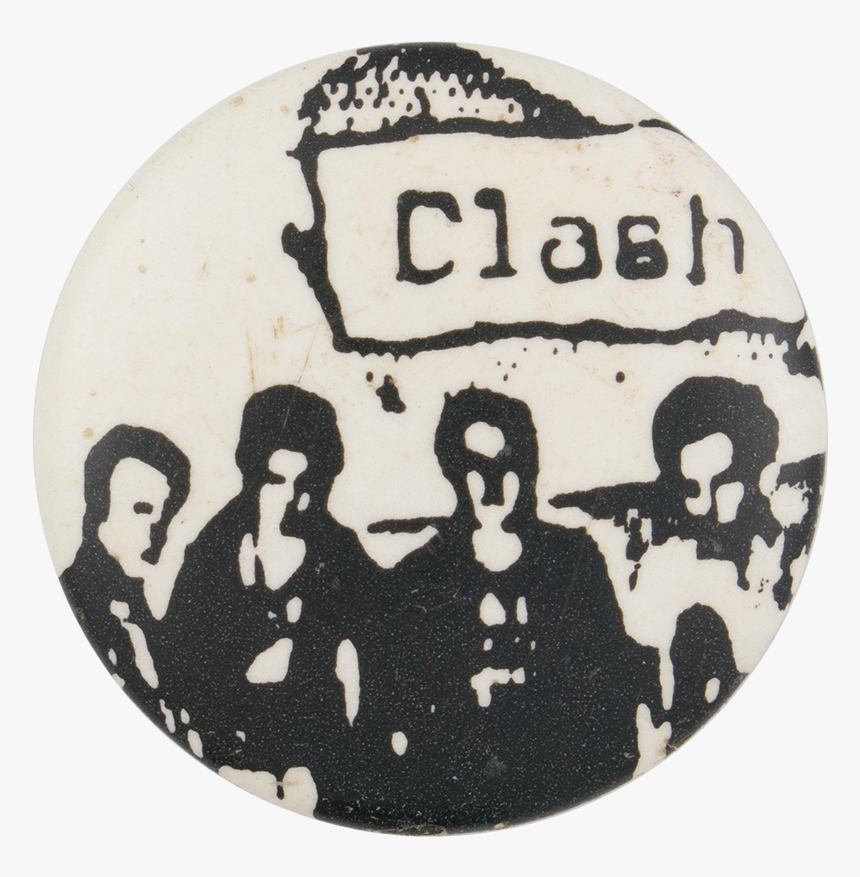 The Clash Black And White Music Button Museum - Illustration, HD Png Download