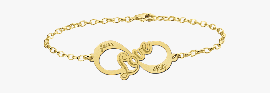 Golden Infinity Bracelet Love - Gold Zodiac Bracelet, HD Png Download