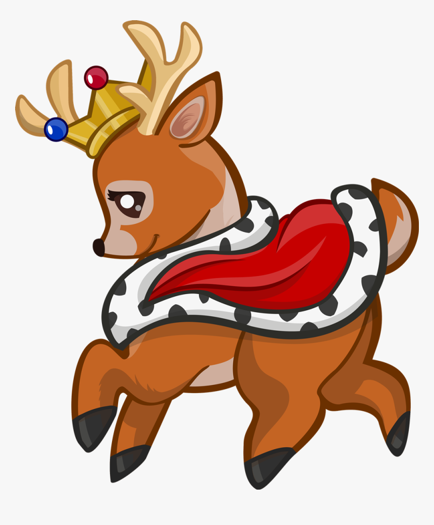 See Here Free Clip Art Deer Silhouette - Cartoon, HD Png Download