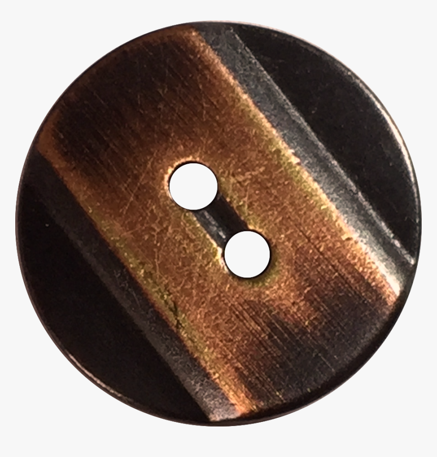Copper Stripe On Black Button, 5/8 - Wood, HD Png Download