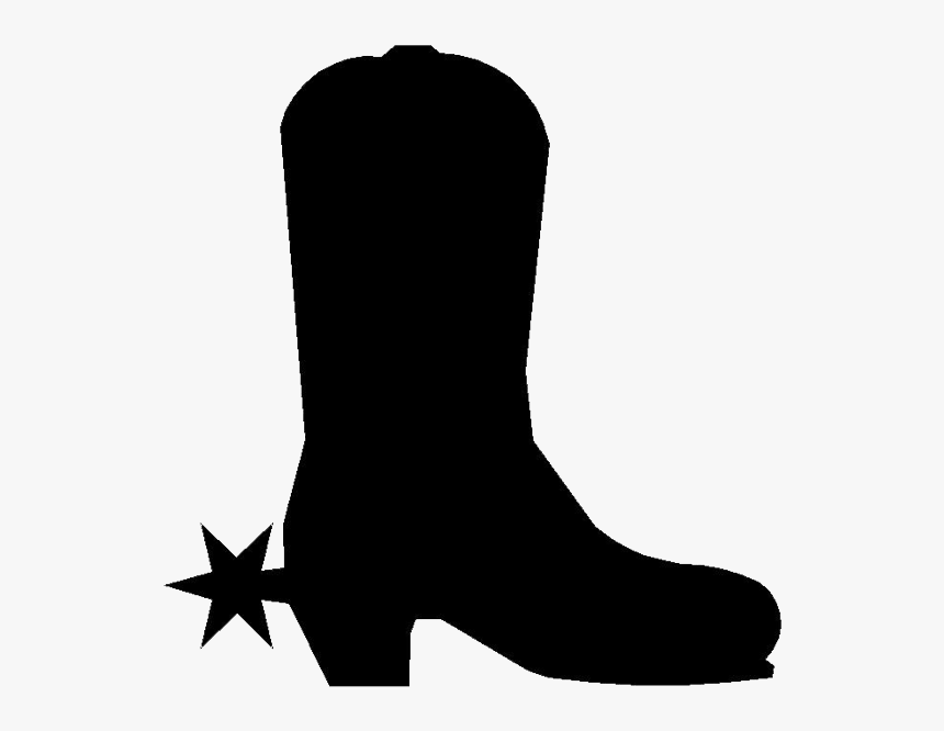 Cowboy Boot Clip Art - Black Cowboy Boot Clipart, HD Png Download