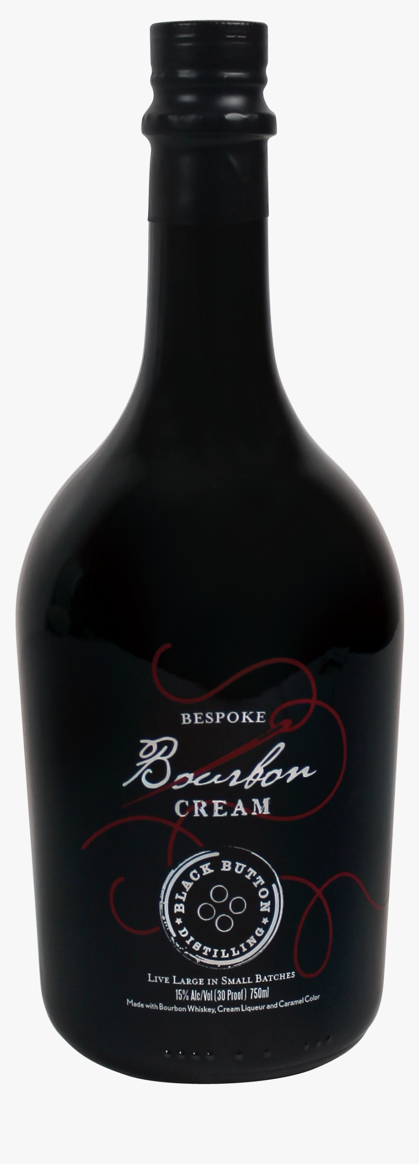 Bespoke Bourbon Cream By Black Button Distilling - Cream Liqueur Black Bottle, HD Png Download