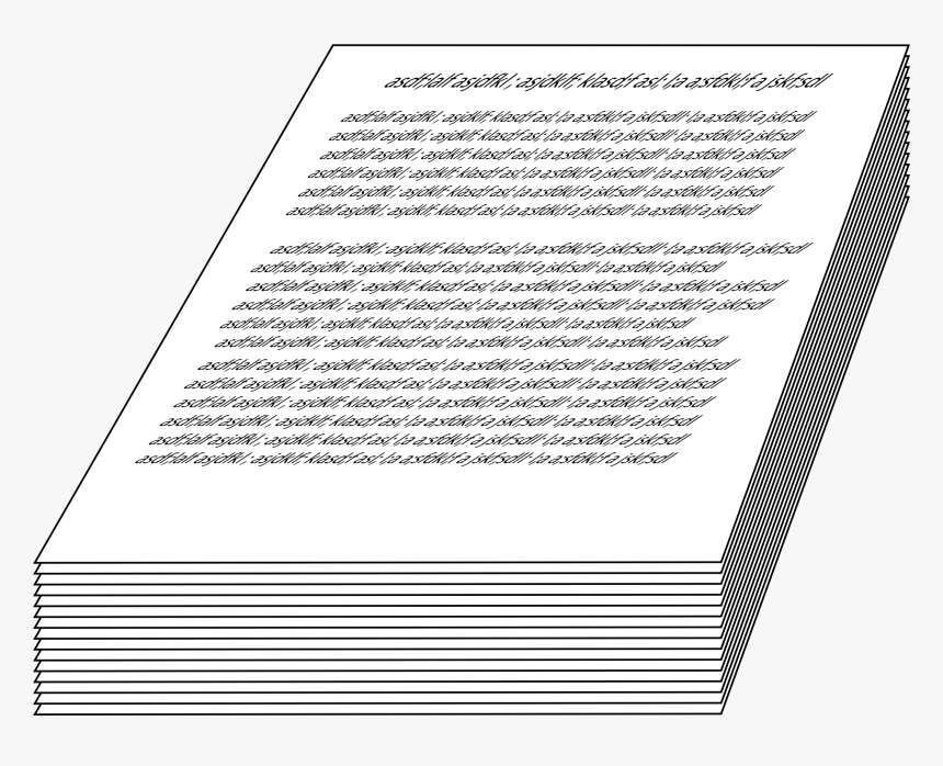 Transparent Stack Of Books Clipart Black And White - Manuscript Clipart, HD Png Download
