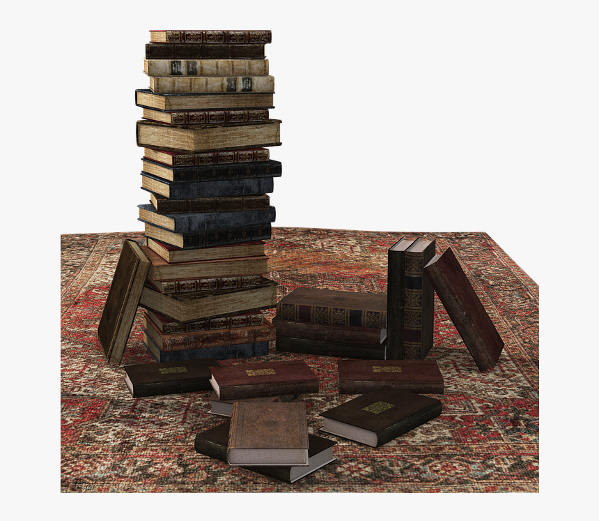 Book, Book Stack, Carpet, Stacked, Books, Literature - Book Stack, HD Png Download