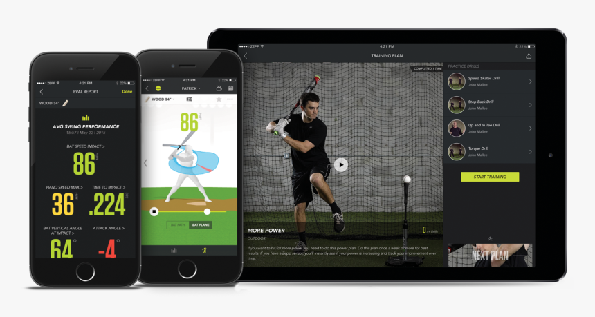 Zepp Free App - Baseball Technology, HD Png Download
